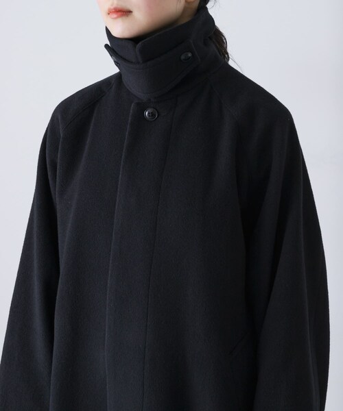 かぐれ（カグレ）の「ウールバルカラーコート（ステンカラーコート・レディース・NAVY/BLACK・Free）」の11枚目の写真