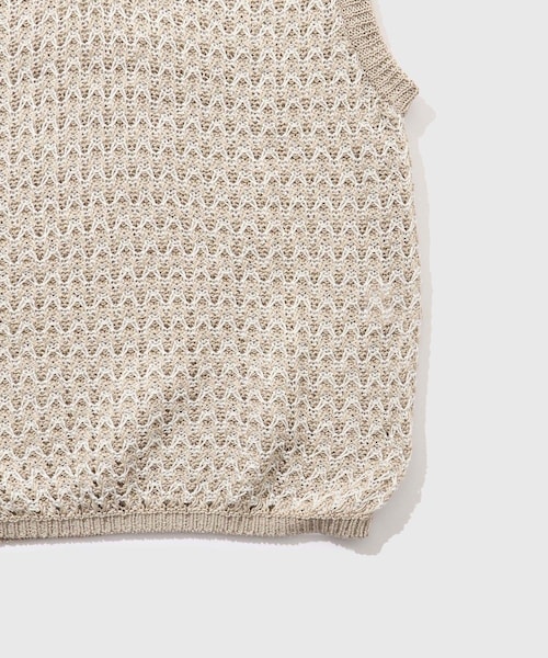 ADAM ET ROPE'(アダムエロペ)の「【Allege/アレッジ】Lace Vest(ベスト・メンズ・ダークブラウン/ベージュ・3/4)」の9枚目の写真