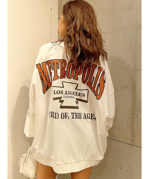 GYDA  METROPOLISグラインダードルマンスウェットTOPS ジェイダ GYDA METROPOLISグラインダードルマンスウェットTOPS