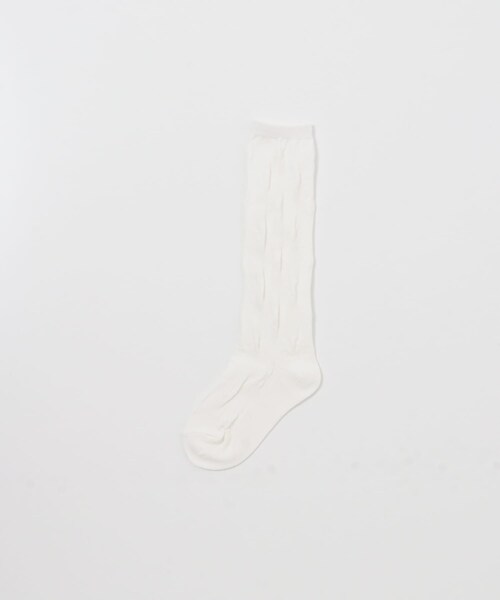 URBAN RESEARCH DOORS(アーバンリサーチドアーズ)の「フロート編みフラワーハイソックス(KIDS)(その他・キッズ・IVO×SAX/WHITE・16-18/19-21)」の7枚目の写真