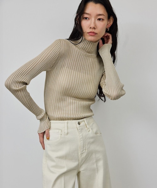 ROPE'（ロペ）の「ラメタートルリブプルオーバー/イージーケア（ニット/セーター・レディース・ブラック/ブラウン/ベージュ系・F）」の22枚目の写真