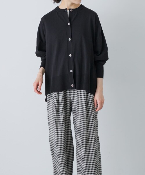 かぐれ（カグレ）の「ハイツイストコットンワイドカーディガン（カーディガン/ボレロ・レディース・IVORY/BLACK/MINT GRAY・Free）」の18枚目の写真
