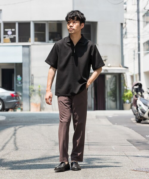 URBAN RESEARCH ROSSO（アーバンリサーチロッソ）の「『WEB限定』『セットアップ対応』パナマ風スキッパーシャツ（シャツ/ブラウス・メンズ・MOCHA/ICE GRAY/NAVY/BLACK・M/L）」の9枚目の写真