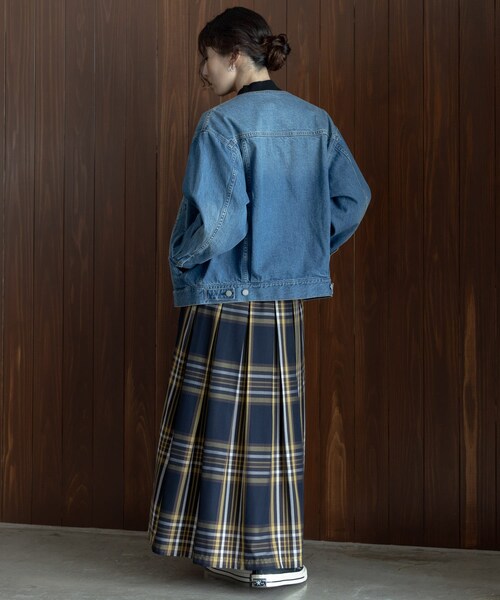 URBAN RESEARCH Sonny Label（アーバンリサーチサニーレーベル）の「タックチェックイージースカート（スカート・レディース・ブラック系/イエロー系/ブラウン系・36/38）」の15枚目の写真