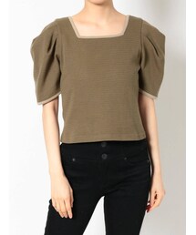 EMODA | ボックスネックパフトップ(Tシャツ/カットソー)