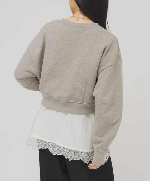 KBF（ケイビーエフ）の「コンパクトフォルムスウェット（スウェット・レディース・BEIGE/L.BLUE/NAVY・One）」の9枚目の写真