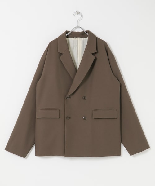 SENSE OF PLACE by URBAN RESEARCH(センスオブプレイスバイアーバンリサーチ)の「『撥水/防花粉』SKIN Proofダブルテーラードジャケット(テーラードジャケット・メンズ・BLACK/BROWN/BLUE GRAY・M/L)」の3枚目の写真