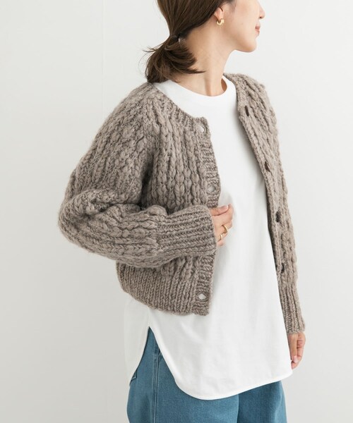 URBAN RESEARCH DOORS(アーバンリサーチドアーズ)の「『別注』KHWOPA SPIRIT×DOORS スラブカーディガン(カーディガン/ボレロ・レディース・ライトブラウン・one)」の8枚目の写真
