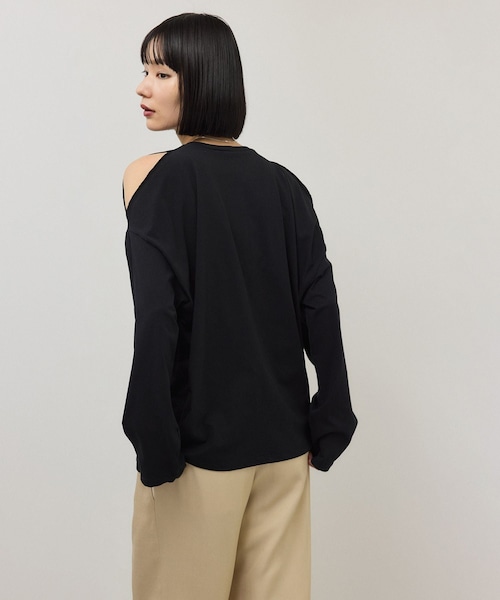 ADAM ET ROPE'(アダムエロペ)の「【Baserange(ベースレンジ)】別注 Pin Long Sleeves(Tシャツ/カットソー・レディース・ブラック/ホワイト・S)」の8枚目の写真