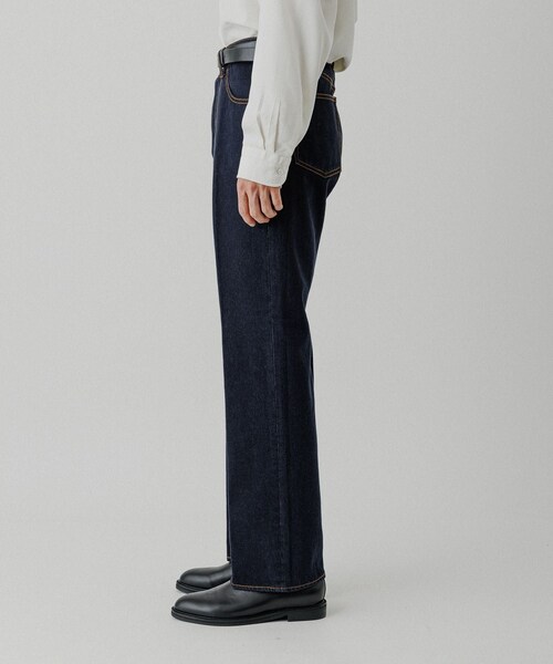 ADAM ET ROPE'（アダムエロペ）の「ストレート デニムスラックス（デニムパンツ・メンズ・ブラック系/ネイビー・L/M/S/XL）」の18枚目の写真