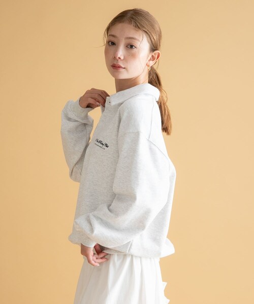 URBAN RESEARCH Sonny Label（アーバンリサーチサニーレーベル）の「GEM SPORTSWEAR　スウェットポロシャツ（スウェット・レディース・ブラウン/オートミール/チャコール・M/L）」の8枚目の写真