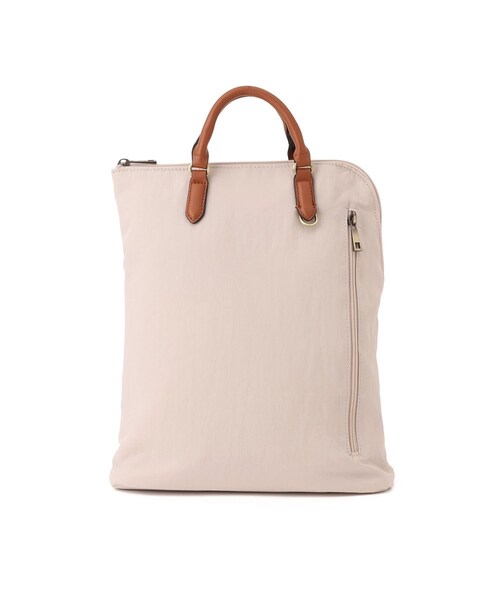 Jayro（ジャイロ）の「皺ナイロンL字リュック（バックパック/リュック・レディース・ブラック/ホワイト系/ブラウン系/ブルー系・F）」の2枚目の写真