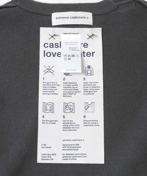URBAN RESEARCH(アーバンリサーチ)の「Extreme Cashmere be classic(ニット/セーター・レディース・rosa/raven/lake・-0)」の12枚目の写真