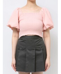 EMODA | VOLUME SLEEVE CROP TOP(Tシャツ/カットソー)