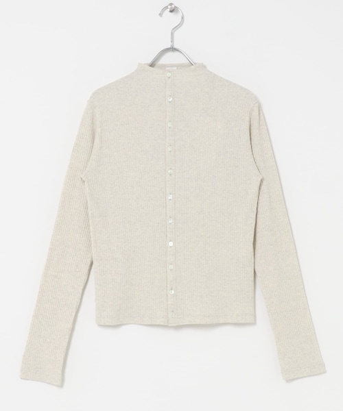 URBAN RESEARCH DOORS(アーバンリサーチドアーズ)の「ORCIVAL MOCK NECK CARDIGAN(カーディガン/ボレロ・レディース・TOPOATMEAL/BLACK・2)」の1枚目の写真