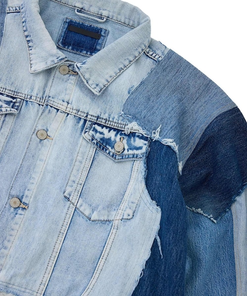 ADAM ET ROPE'（アダムエロペ）の「【QUIITO】 REMAKE  PT DENIM JK BL（デニムジャケット・レディース・ブルー・F）」の4枚目の写真