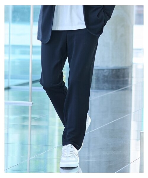 nissen（ニッセン）の「【ヨメサックさんファミリー着用】【メンズスーツ】セットアップ可能　ふくれ織風カットソーテーパードパンツ【大きいサイズ有】（パンツ・メンズ・ブラウン/黒/ネイビー・M/L/LL/3L/4L/5L/6L/8L/10L）」の22枚目の写真