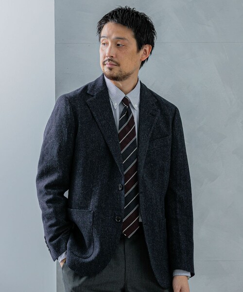 URBAN RESEARCH DOORS（アーバンリサーチドアーズ）の「LIFE STYLE TAILOR　NOVALANツィードジャケット（テーラードジャケット・メンズ・GREEN/NAVY/BROWN・44/46/48/50）」の8枚目の写真