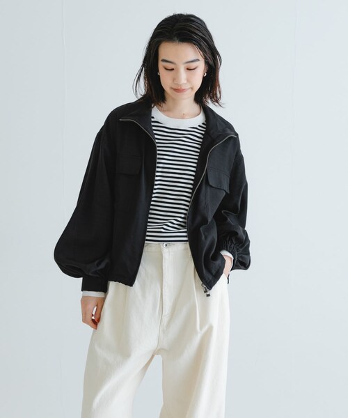 URBAN RESEARCH（アーバンリサーチ）の「シアージップブルゾン（ブルゾン・レディース・KHAKI/OFF/BLACK・FREE）」の20枚目の写真