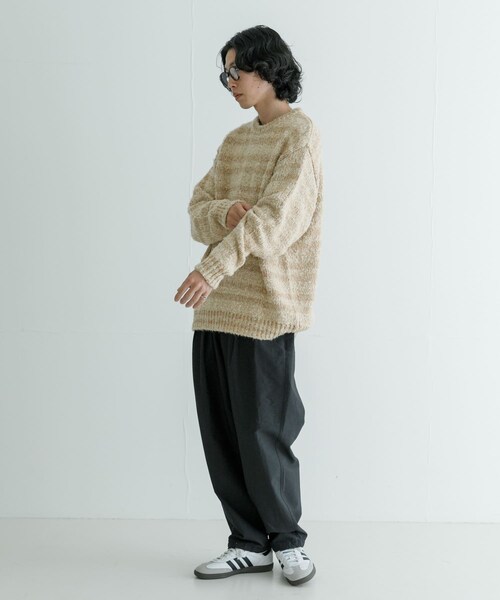 URBAN RESEARCH（アーバンリサーチ）の「URBAN RESEARCH iD　ブークレメランジニット（ニット/セーター・メンズ・GRAY/BEIGE・M/L）」の18枚目の写真
