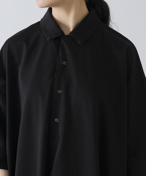 かぐれ（カグレ）の「『2サイズ展開』オープンカラーカットワンピース（ワンピース・レディース・BLACK・0/1）」の12枚目の写真