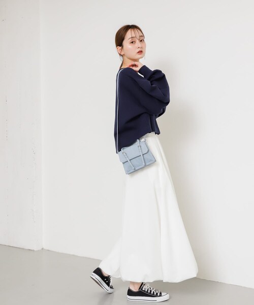 SENSE OF PLACE by URBAN RESEARCH(センスオブプレイスバイアーバンリサーチ)の「デニムショルダーバッグ(ショルダーバッグ・レディース・L.INDIGO/OFF WHITE・one)」の14枚目の写真