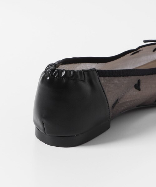 SENSE OF PLACE by URBAN RESEARCH（センスオブプレイスバイアーバンリサーチ）の「ハートチュールフラットシューズ（バレエシューズ・レディース・BLACK/BLK×RED/IVORY・S/M/L）」の21枚目の写真