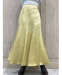 MERCURYDUO | サテンドレープカッティングスカート(スカート)