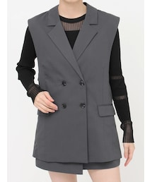 バックベルトテーラードジレ【セットアップ着用可】