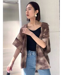 EMODA | シャーリングラフシャツ(シャツ/ブラウス)