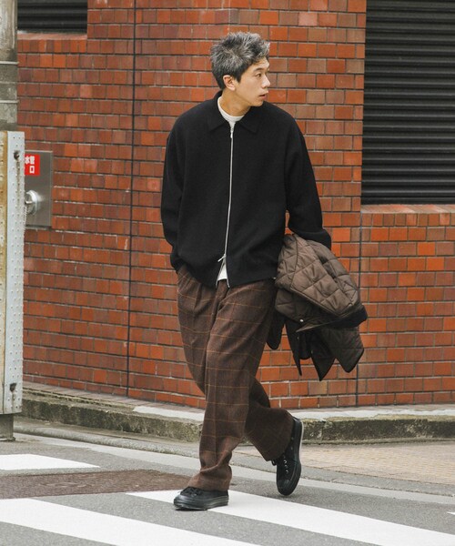 URBAN RESEARCH（アーバンリサーチ）の「綿カシミヤZIPカーディガン（カーディガン/ボレロ・メンズ・ICE GRAY/NAVY/BLACK・M/L）」の5枚目の写真