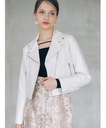 MERCURYDUO | フェイクレザーコンパクトライダースジャケット(ライダースジャケット)