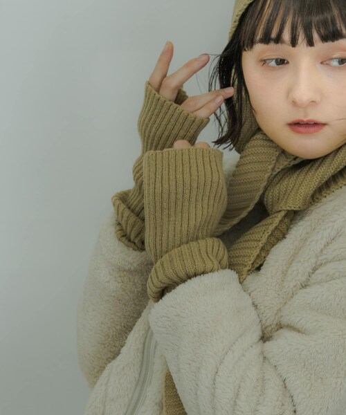 SMELLY（スメリー）の「リブアームウォーマー（ベルト・レディース・BEG/BLK/BLU・-）」の4枚目の写真