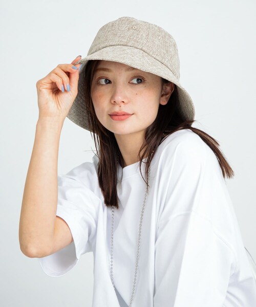 URBAN RESEARCH Sonny Label（アーバンリサーチサニーレーベル）の「折りたたみリネンライクハット（ハット・レディース・ベージュ/ブラウン・one）」の3枚目の写真
