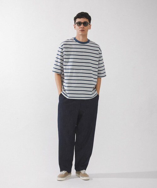 URBAN RESEARCH Sonny Label（アーバンリサーチサニーレーベル）の「マルチボーダーショートスリーブTシャツ（Tシャツ/カットソー・メンズ・ブルー/グリーン/ピンク・M/L）」の22枚目の写真