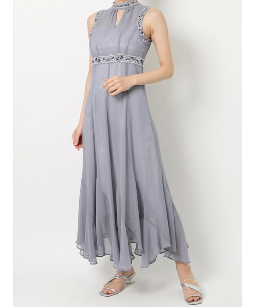 MERCURYDUO（マーキュリーデュオ）の「カラーエンブロイダリードレス（ドレス・レディース・アイボリー/ブルー・S/M）」の4枚目の写真