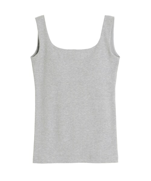 ELENDEEK（エレンディーク）の「SQUARE NECK PAD TANK（タンクトップ・レディース・オフホワイト/グレー/ブラック/ピンク/イエロー/ブラウン/パープル・F）」の14枚目の写真