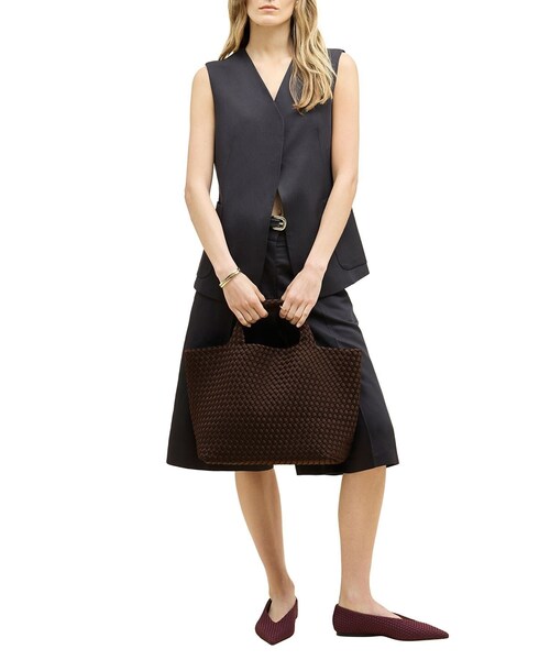 ADAM ET ROPE'(アダムエロペ)の「【NAGHEDI(ナゲディ)】ST BARTHS medium TOTE(core)(トートバッグ・レディース・ダークブラウン/ライトグレー/キャメル・F)」の13枚目の写真