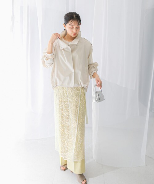 URBAN RESEARCH ROSSO（アーバンリサーチロッソ）の「『撥水』スタンドカラーショートブルゾン（ブルゾン・レディース・darknavy/ivory・FREE）」の12枚目の写真