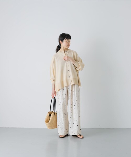 かぐれ（カグレ）の「ハイツイストコットンワイドカーディガン（カーディガン/ボレロ・レディース・IVORY/BLACK/MINT GRAY・Free）」の9枚目の写真