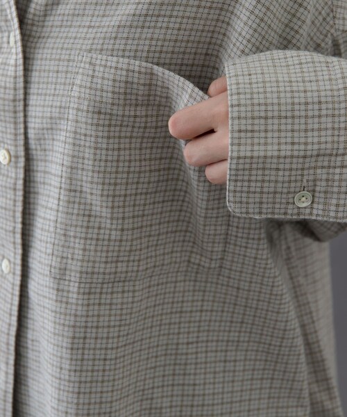URBAN RESEARCH DOORS(アーバンリサーチドアーズ)の「FORK&SPOON ネルチェックシャツ(シャツ/ブラウス・レディース・NAVY/BROWN/IVORY・1)」の10枚目の写真