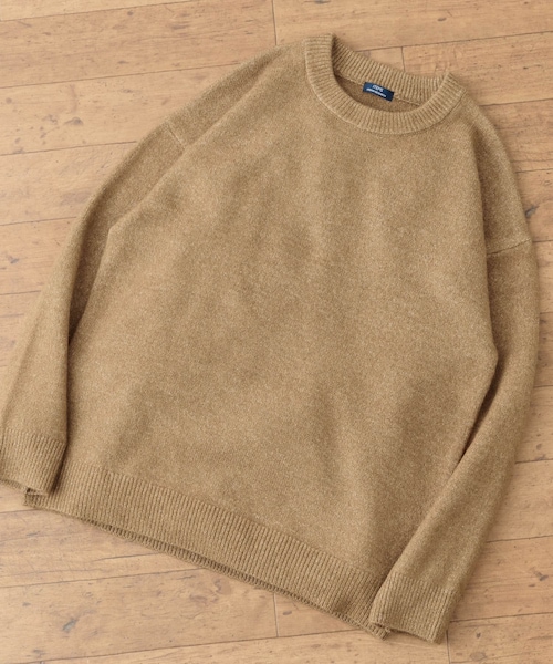 ITEMS URBANRESEARCH（アイテムズ アーバンリサーチ）の「クルーネック メランジニット プルオーバー（ニット/セーター・メンズ・BEG/GRY/CHA/KHK・M/L）」の3枚目の写真