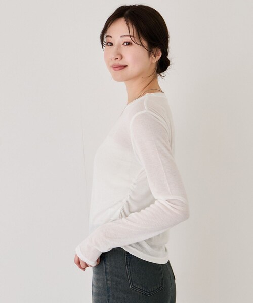 Jayro（ジャイロ）の「サイドギャザープルオーバー（Tシャツ/カットソー・レディース・ブラック/グレー/ホワイト系・M）」の19枚目の写真