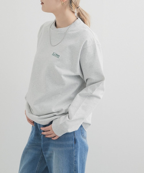 URBAN RESEARCH DOORS(アーバンリサーチドアーズ)の「L.L.Bean JAPAN EDITION LONGSLEEVET-SHIRTS(Tシャツ/カットソー・レディース・WHITE/BIRCH/GREY/SAX/RED/NAVY・M)」の2枚目の写真