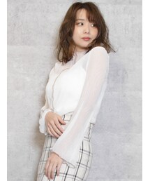 dazzlin | 楊柳シフォンプルオーバー(Tシャツ/カットソー)