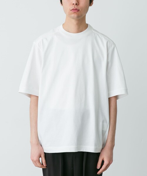 URBAN RESEARCH DOORS(アーバンリサーチドアーズ)の「STILL BY HAND HALF SLEEVE SWEAT T-SHIRTS(Tシャツ/カットソー・メンズ・PINK BEIGE/WHITE/B.CHARCOAL/BLACK・46/48/50)」の1枚目の写真
