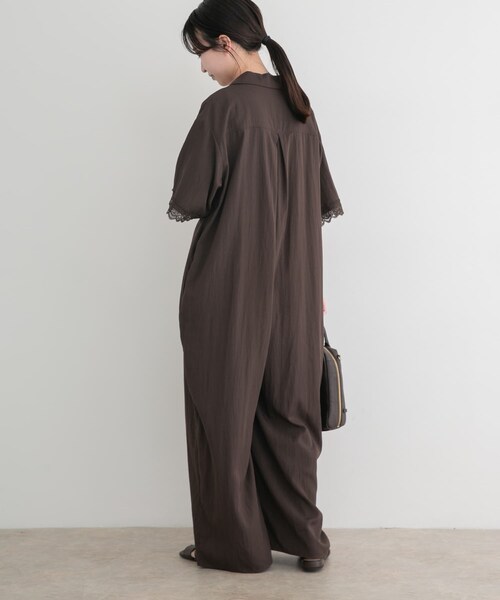 ITEMS URBANRESEARCH(アイテムズ アーバンリサーチ)の「レースドッキングオールインワン(つなぎ/オールインワン・レディース・BLK/D/BRN・Free)」の16枚目の写真