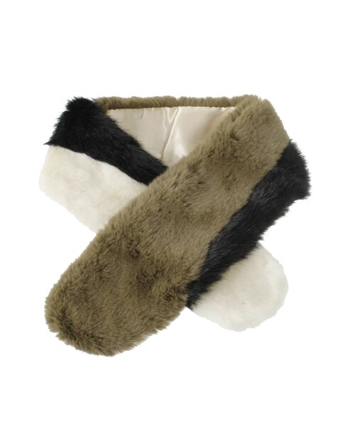 PAMEO POSE（パメオポーズ）の「【MOLLIOLLI】THUNDER（マフラー・レディース・レッド/カーキ・F）」の2枚目の写真