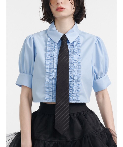 jouetie（ジュエティ）の「スライダーネクタイ（チャーム・レディース・グレー/ブラック・F）」の2枚目の写真