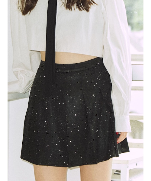 jouetie（ジュエティ）の「シャイニーミニスカート（スカート・レディース・ブラック/パープル/シルバー・M）」の2枚目の写真